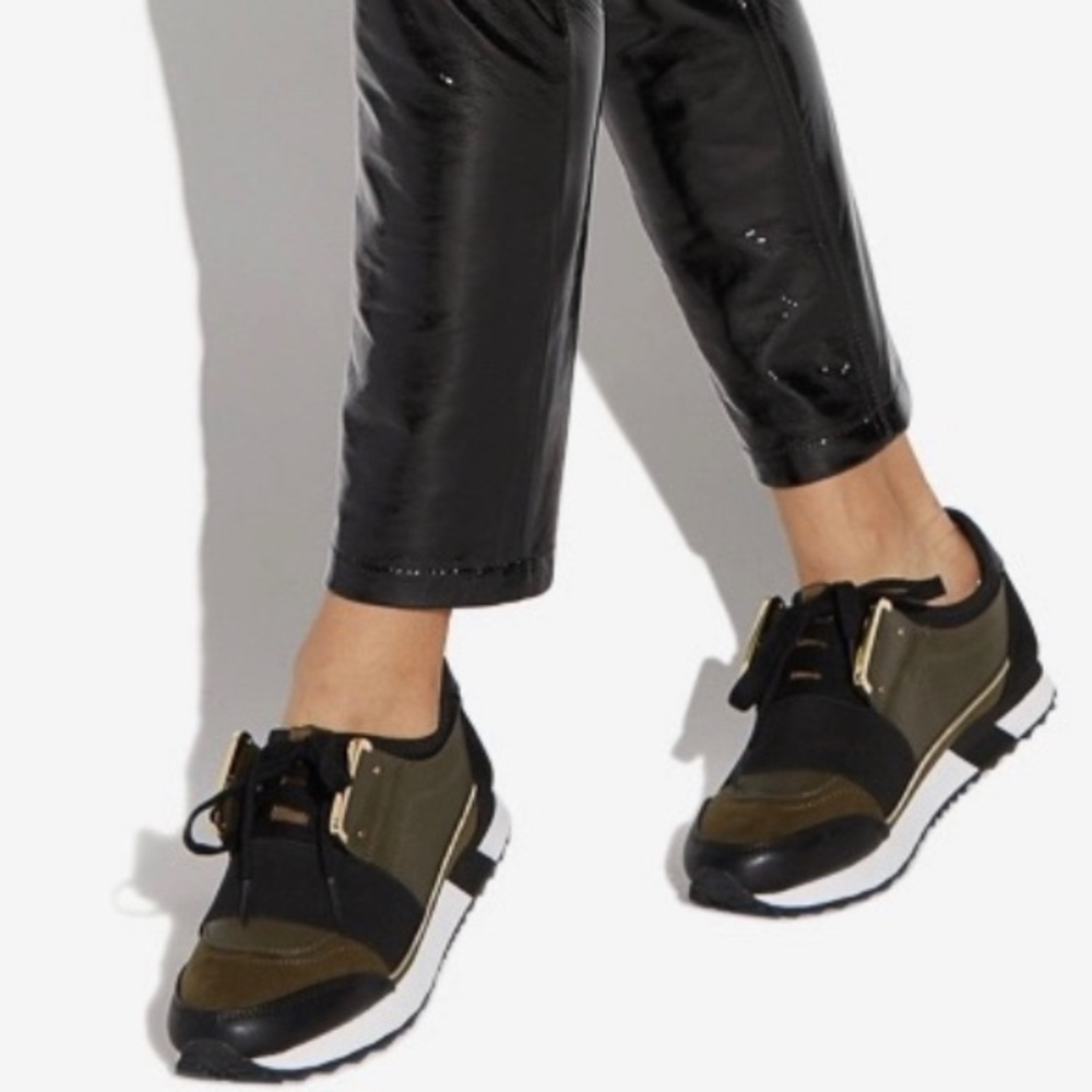 Olive/ black sneakers Shoedazzle